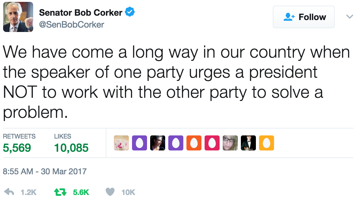 Corker tweet